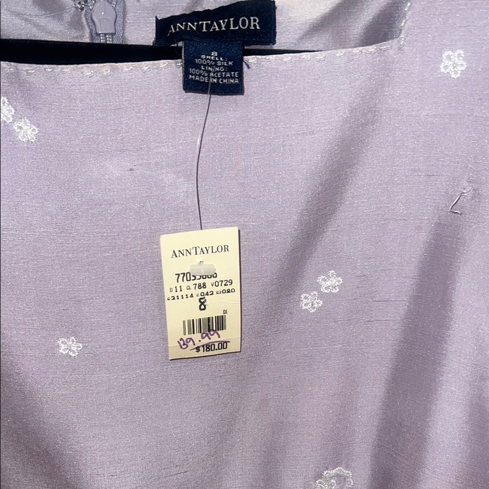Ann Taylor NEW WITH TAGS Purple Embellished Sheath Dress - Picture 2 of 6